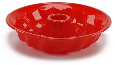 Auflaufform aus Silikon, 24 cm, rot, antihaftbeschichtet