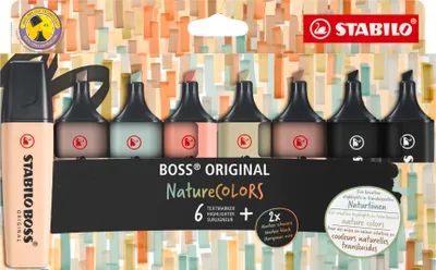Produktbild von STABILO Textmarker -  BOSS ORIGINAL NatureCOLORS - 8er Pack - beige, warmgrau, grünerde…