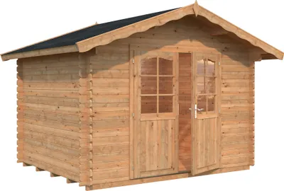 Produktbild von Gartenhaus Palmako Vivian 6,9 m² inkl. Fußboden 363 x 290 cm Tauchgrundiert braun