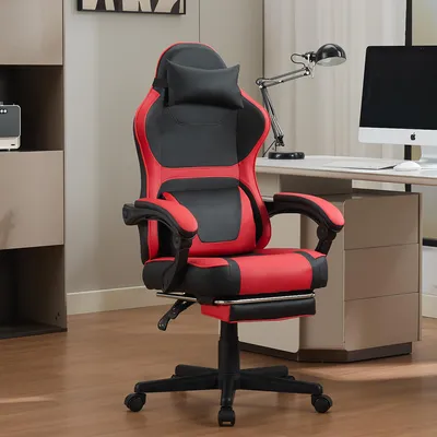 Produktbild von Ergonomischer Gaming-Stuhl in schwarz-roter, 63.0 x 60.0 x 126.0 cm, Schwarz / Rot