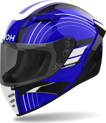 Obrázok produktu pre Celoobličajová prilba AIROH Connor Achieve White, Blue, Black Shiny veľkosť XXL