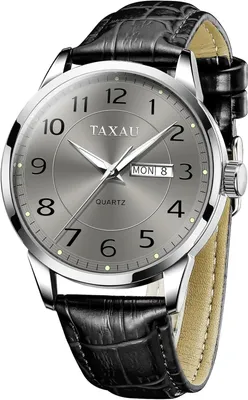 Image de Montre en cuir pour homme Montre bracelet en cuir pour homme Grand cadran Date du jour pour homme Montre étanche Montre de loisirs et d'affaires pour homme