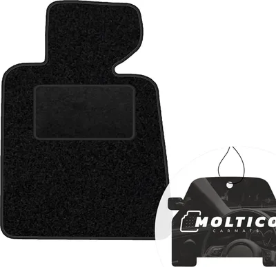 Produktbild von moto-MOLTICO Fahrer Fußmatte Auto Velours Fahrerseite Autoteppiche Schwarz Fahrermatte 1-teilig passend für BMW 3er E36 1990-1999