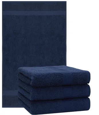 Produktbild von Betz 4 Stück Handtücher 50x100 cm PREMIUM  100% Baumwolle  Farbe: dunkelblau