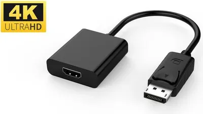 Image de MicroConnect Displayport 4K@60Hz vers HDMI - Adaptateur vidéo Noir Nouveau
