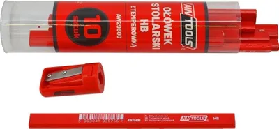 Produktbild von Awtools Hb Roter Zimmermannsbleistift Für Holz, 10 Stück