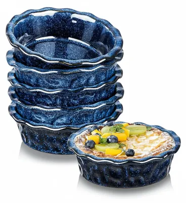 Immagine prodotto di JL Cuisine - Tortiera in Vetroceramica - Blu - Antiaderente - Adatta al forno, Immagine generata dall'IA