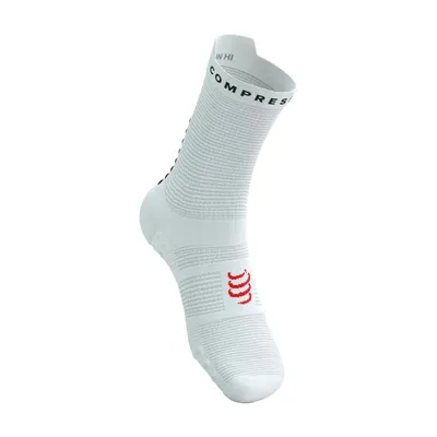 Image de Chaussettes de course à pied T1 Compressport Pro Racing V4.0 Run High White/Black/Core Red