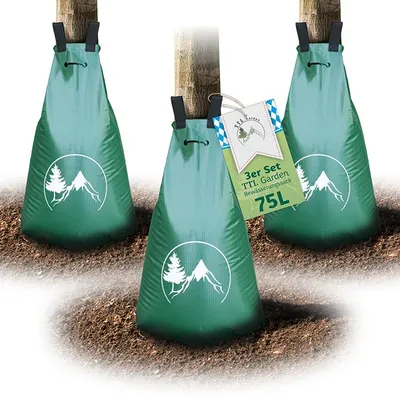 Produktbild von TTL GARDEN Baum Bewässerungssack 3x75L Tröpfchenbewässerung PVC UV-stabil