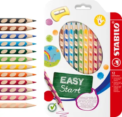 Produktbild von STABILO Ergonomischer Buntstift für Linkshänder -  EASYcolors - 12er Pack mit Spitzer -…