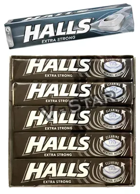 Produktbild von Perfetti Halls Extra Strong Menthol Eukalyptus Hustenbonbons 20er Vorratspack (20 x 33,5 g) – extra starke Bonbons mit Mentholgeschmack