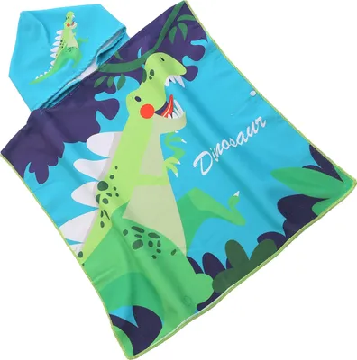 Produktbild von FEBE Badeponcho Kinder Dinosaurier Badetuch Mit Kapuze Bademantel für Kleinkind