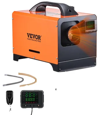 Productafbeelding van VEVOR Diesel Luchtverwarmer 12-24V 5-8KW, Snel verwarmende luchtverwarmer met afstandsbediening en vierkant digitaal kleurendisplay, geluidsarm, voor camper, vrachtwagen, boot, trailer