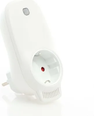 Image de Wiltec Thermostat de prise Wifi pour Chauffage infrarouge – max. 3680 W – 110 x 56 x 78 mm – Contrôle pour panneau de chauffage IR, radiateur, émetteur
