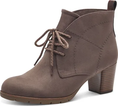 Produktbild von MARCO TOZZI Damen Stiefeletten mit Absatz zum Schnüren Vegan, Braun (Pepper Comb