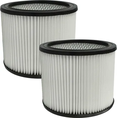 Produktbild von vhbw 2x Faltenfilter kompatibel mit Arebos Industriestaubsauger 1600W Staubsauger - Patronenfilter Schwarz Weiß