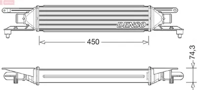 Produktbild von DENSO DIT01007 Ladeluftkühler LLK für FIAT GRANDE PUNTO (199) Turbo Intercooler