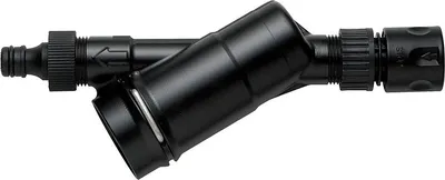 Produktbild von Nilfisk 106411177, Ventil, Nilfisk, BA Valve with male and female quick couplings, Schwarz, 55 mm, 95 mm