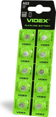 Obrázek produktu pro VIDEX AG3/LR41 alkalické baterie v blistru 10 kusů.