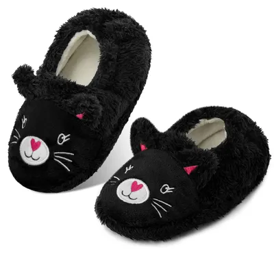 Produktbild von LACOFIA Kleinkind Mädchen Jungen Hausschuhe Kinder Winter Plüsch Pantoffeln Weic