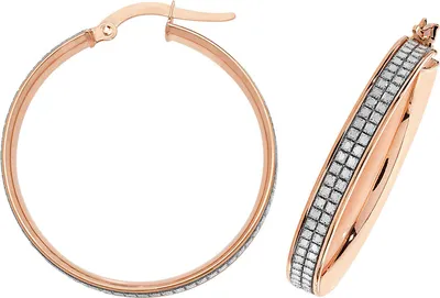 Produktbild von 9 Karat (375) Rotgold Damen - Creolen / Ohrringe - 25mm; TRS15949MM25