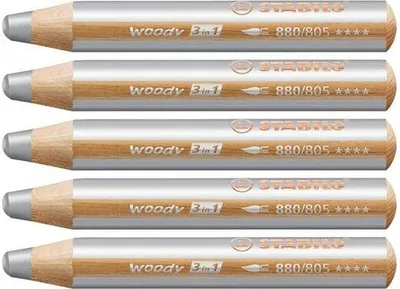 Produktbild von STABILO woody 3 in 1, Silber, 1 Stück(e)