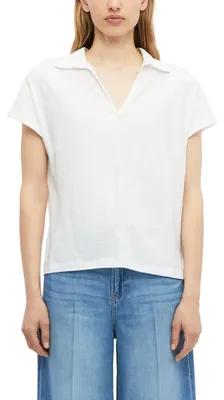 Produktbild von s.Oliver Damen Poloshirt – Relaxed Fit, Flammgarn-Jersey, ärmellos, V-Ausschnitt
