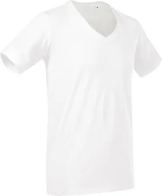 Produktbild von Stedman Herren T-Shirt V-Neck Shirt Basic V-Ausschnitt Basic, Größe:XL, Farbe:Weiß