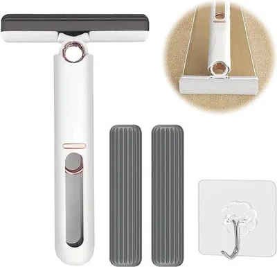 Productafbeelding van Unyqoos® Mini-Mop – een zelfexpressieve, draagbare spons-dweil (ABS), geschikt voor zowel nat als droog gebruik, met een handige wringfunctie, ophangbaar, ideaal voor keuken, badkamer, kantoor en auto