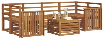 Zdjęcie produktu dla vidaXL Zestaw wypoczynkowy ogrodowy 7 elementów Naturalne drewno akacjowe