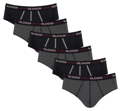 Produktbild von sloggi Herren Slip 6-Pack Start Midi - RED - DARK COMBINATION - Größe 6