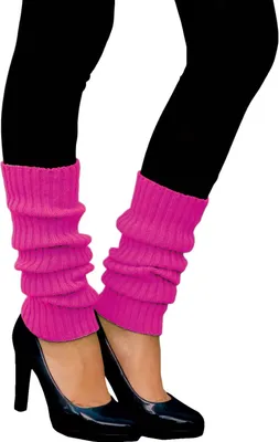 Produktbild von Oblique Unique Damen Stulpen Strümpfe 80er Jahre Party Fasching Karneval Aerobic Kostüm Accessoires - neon pink