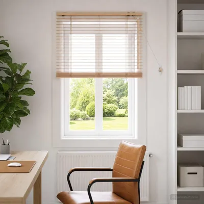 Obrázok produktu pre Jalousie s dekorom dreva, 80 x 160 cm, 35 mm, vyrobené z masívneho dreva paulovnie