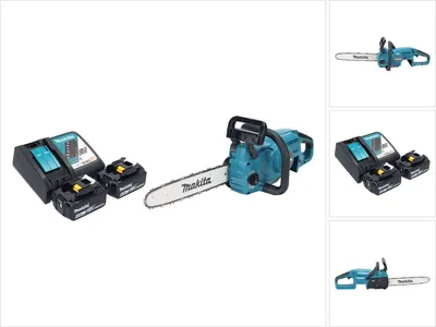 Produktbild von Makita DUC 357 RG2X2 Akku Kettensäge 18 V 35 cm 7,7 m/s Brushless + 2x Akku 6,0 Ah + Ladegerät