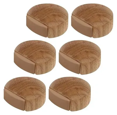 Obrázek produktu pro Samolepicí dřevěná zarážka, 6 kusů, přírodní dub, na parkety, laminát a dlaždice