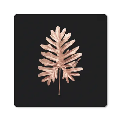 Produktbild von MuchoWow® Mauspad Mousepad Gold - Rosa - Blatt 30x30 cm - Mousepads - Maus Mat - Pad - Mausunterlage - Gaming