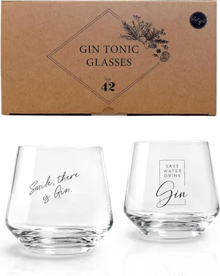 Produktbild von Famanu Gin Tonic Gläser Set - 2-teilig mit humorvollen Sprüchen