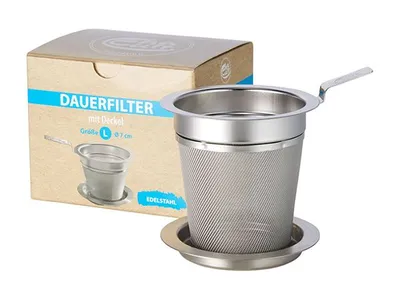 Zdjęcie produktu dla Filtr ze stali nierdzewnej rozmiar XL Cha Cult, średnica ok. 8 cm
