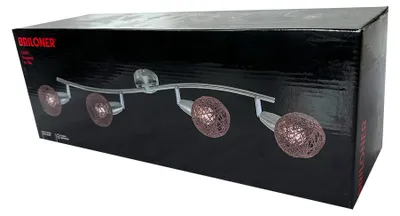 Productafbeelding van Briloner plafondlamp met spot, nikkel mat/bruin, max. 4 x 5,5W E14, zonder lampen, kantelbaar