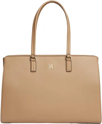 Obrázok produktu pre Tommy Hilfiger, dámska kabelka typu tote bag, každodenné nosenie, s logom, béžová (materiál: plátno "Safari")