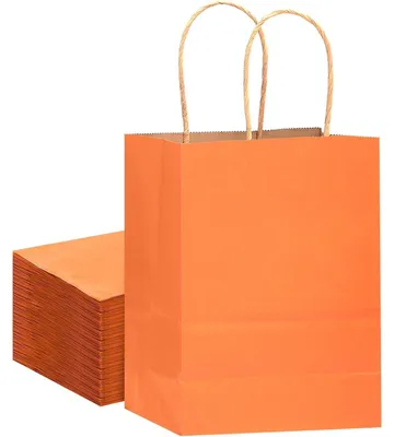 Produktbild von Krafttaschen mit Griffen 21x15x8cm Orange 32 Stück