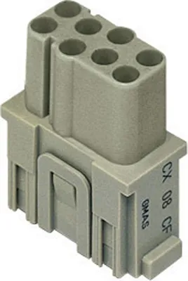 Immagine prodotto di CX 08 CF I.L.M.E. Ilme CX-08 Modulo con inserto femmina (F) con terminale a crimpare, 8 poli, 400 V, 16 A - 1 pezzo