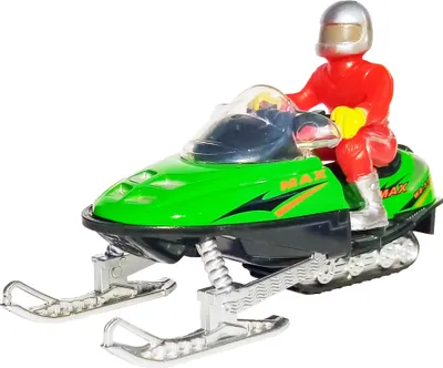 Produktbild von SCHNEEMOBIL mit Fahrer Licht Sound 12cm Wintersport Snowmobile Spielzeug Kinder Geschenk 45 (Grün)