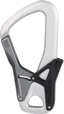 Alukarabiner Palm Keylock von singing rock; geeignet für Klettersteig-Ausrüstung; in weiß und schwarz.