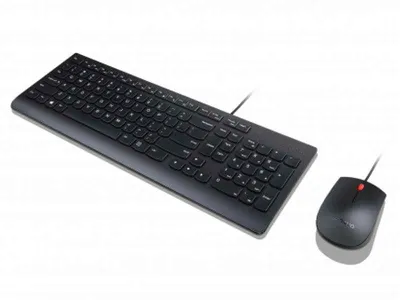 Zdjęcie produktu dla Lenovo 4X30L79897, Pełnowymiarowy (100%), Przewodowa, USB, QWERTZ, Czarny, Dołączona myszka