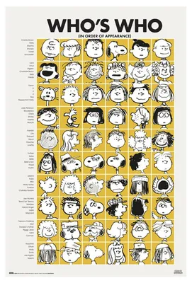 Produktbild von Erik Editores Snoopy Who S Who Plakat Gelb  Gelb One Size