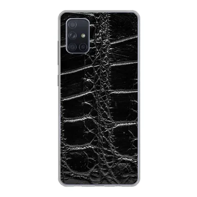 Produktbild von MuchoWow® Handyhülle Schutzhülle Hülle für Samsung Galaxy A71 Tiermuster - Krokodile - Leder Silikon Softcase Handy Hülle - Kartenbesitzer