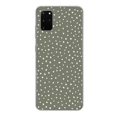Produktbild von MuchoWow® Handyhülle Schutzhülle Hülle für Samsung Galaxy S20 Plus Polka dots - Grün - Weiß Silikon Softcase Handy Hülle - Hartschale