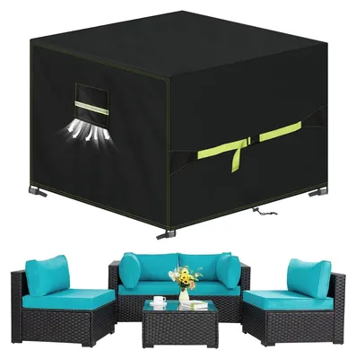 Obrázok produktu pre Omgoods – Poťahy na záhradný nábytok, materiál 420D Oxford – vodeodolné a odolné voči UV žiareniu, rozmer 90 x 90 x 90 cm