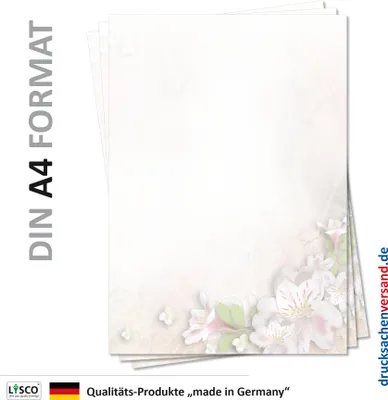Produktbild von Motiv Briefpapier (Sommer-5093, DIN A4, 100 Blatt) Briefpapier mit Sommerblüten